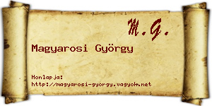 Magyarosi György névjegykártya