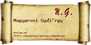 Magyarosi György névjegykártya